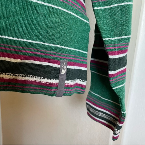 The North Face Striped Polo Shirt Women’s M Classic Retro Long Sleeve Y2K 2000s - Picture 5 of 14